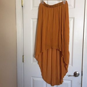 Hi-low high waisted skirt